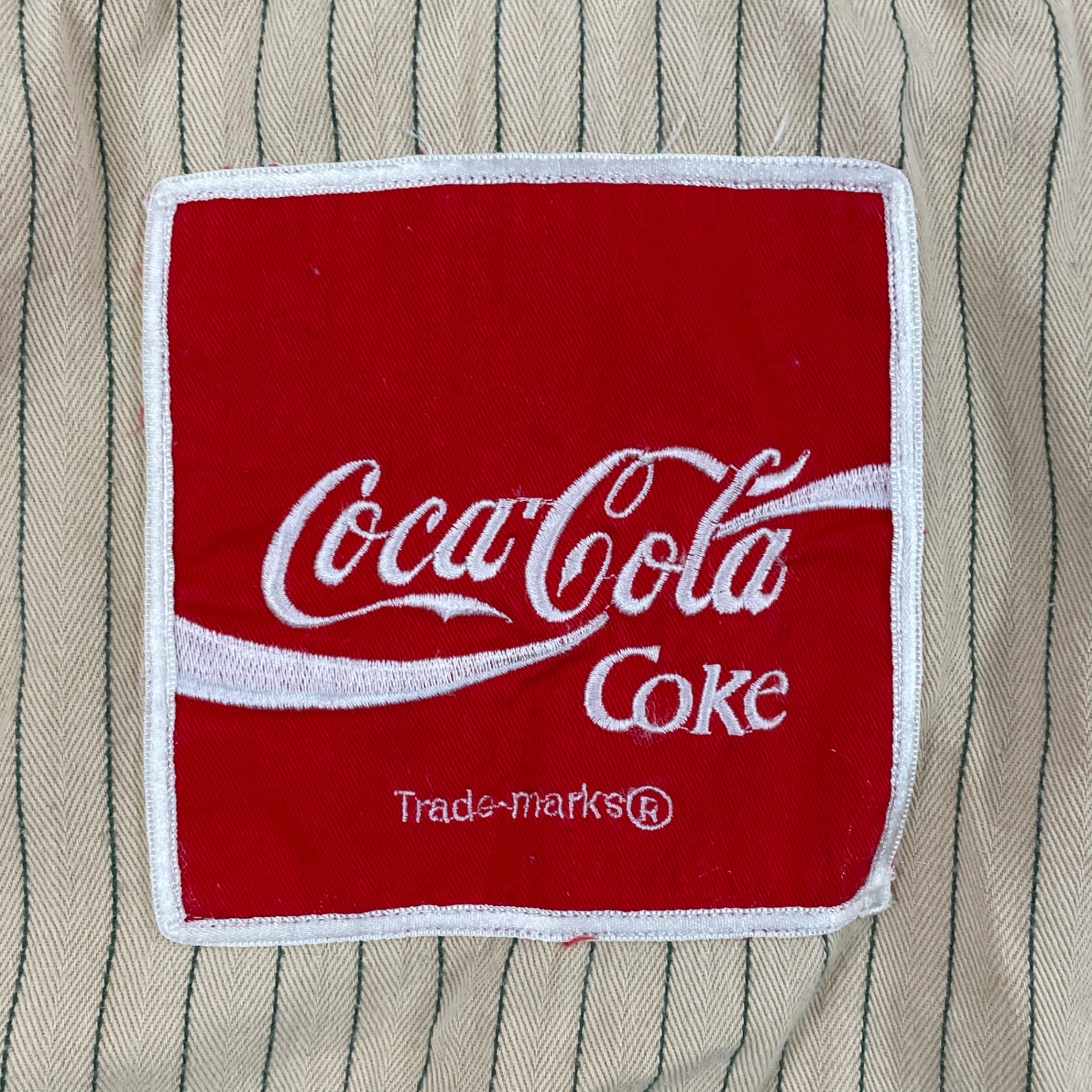 Coca-cola / ヴィンテージ ストライプワークシャツ 企業物 SIZE:L
