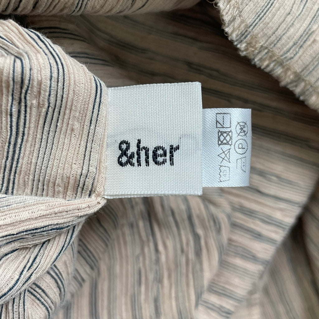 &her アンドハー / パイピングノースリーブドレス BEAMS取扱い 参考定価：20,000程度 SIZE：FREE