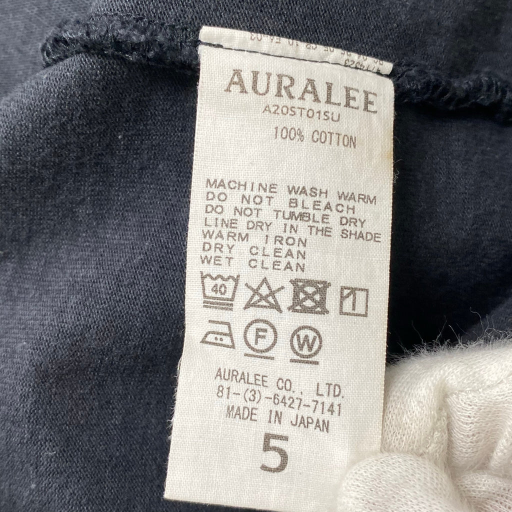 AURALEE オーラリー / STAND UP TEE スタンドアップ Tシャツ 参考定価：16,000+tax SIZE:5