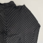 ISSEY MIYAKE イッセイミヤケ / ダイアゴナルプリーツジャケット ブラック IM23FO192 SIZE:2