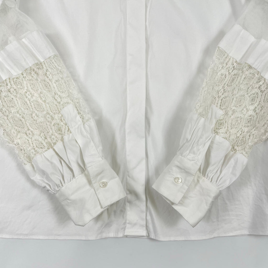 FABIANA FILIPPI / レース切替シャツ 参考定価：100,000程度 SIZE:S(L程度)