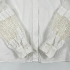 FABIANA FILIPPI / レース切替シャツ 参考定価：100,000程度 SIZE:S(L程度)