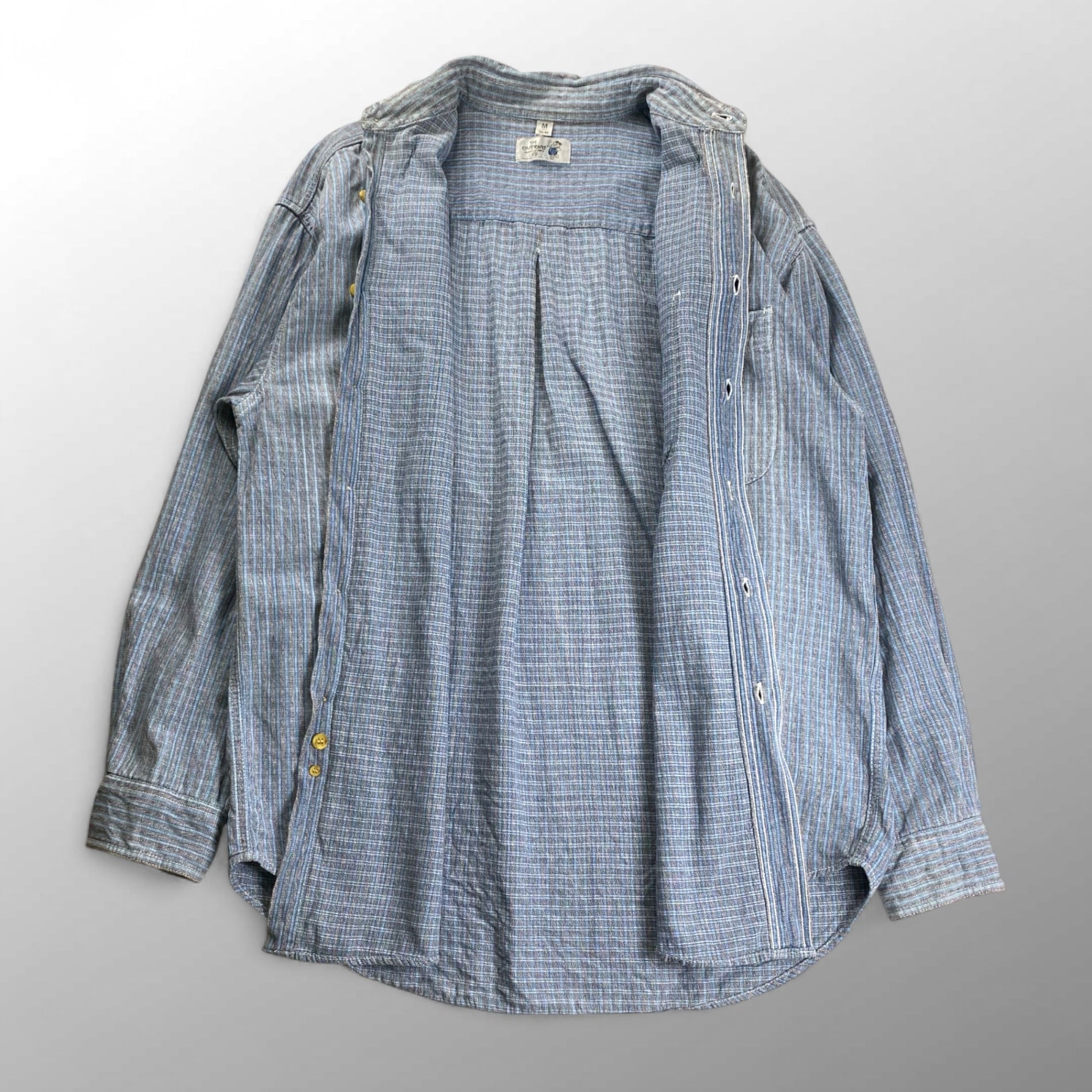 THE FLINTSTONES ザ フリントストーン / 原始家族BD シャツ チェック柄 ブルー SIZE：M