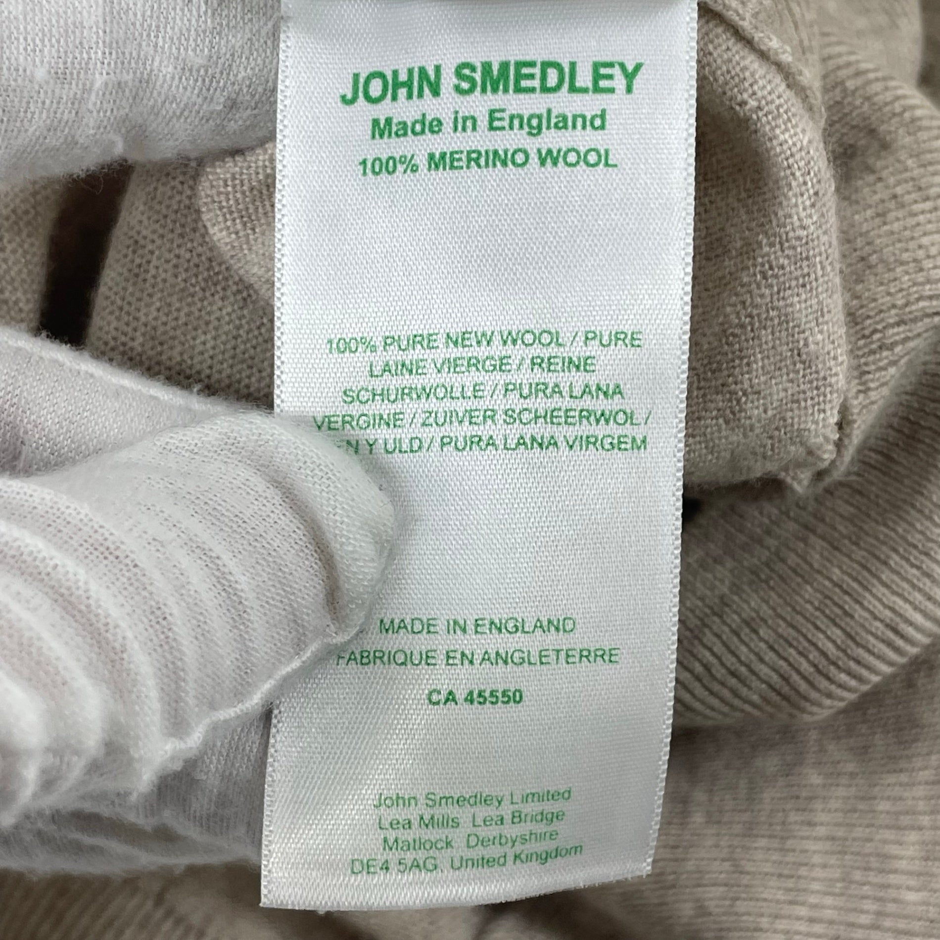 JOHN SMEDLEY / 英国製ウールVネックニット 参考定価：42,000程度 SIZE:S