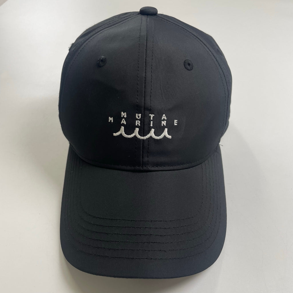 MUTA MARINE ムータ マリン / 刺繍ロゴキャップ ポイントロゴ ホワイト×ブラック 美品
