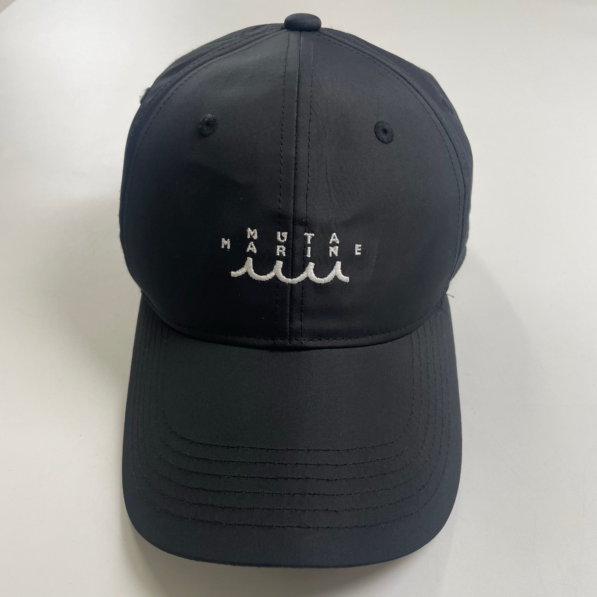 MUTA MARINE ムータ マリン / 刺繍ロゴキャップ ポイントロゴ ホワイト×ブラック 美品