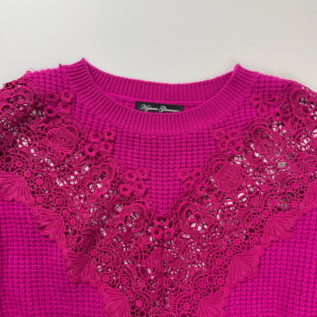 Hysteric Glamour ヒステリックグラマー / BEAR LACEワッフル編 プルオーバー 参考定価：29,800+tax SIZE：FREE