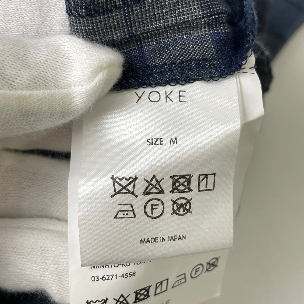 YOKE / レーヨンチェックパンツ 参考定価：35,000程度 SIZE:M
