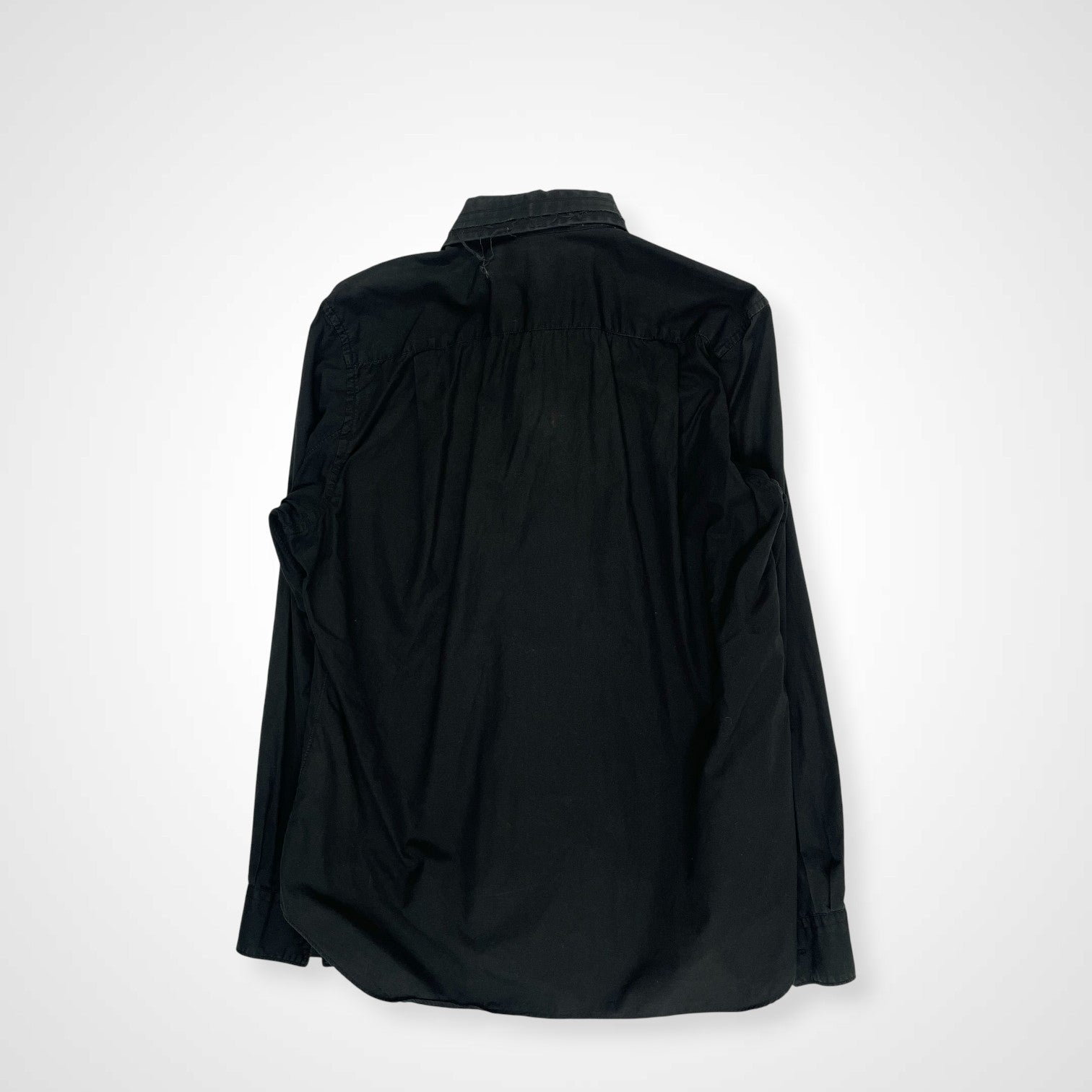 COMME des GARCONS SHIRT コムデギャルソン シャツ / デザインポインテッドカラーシャツ ブラック SIZE：S