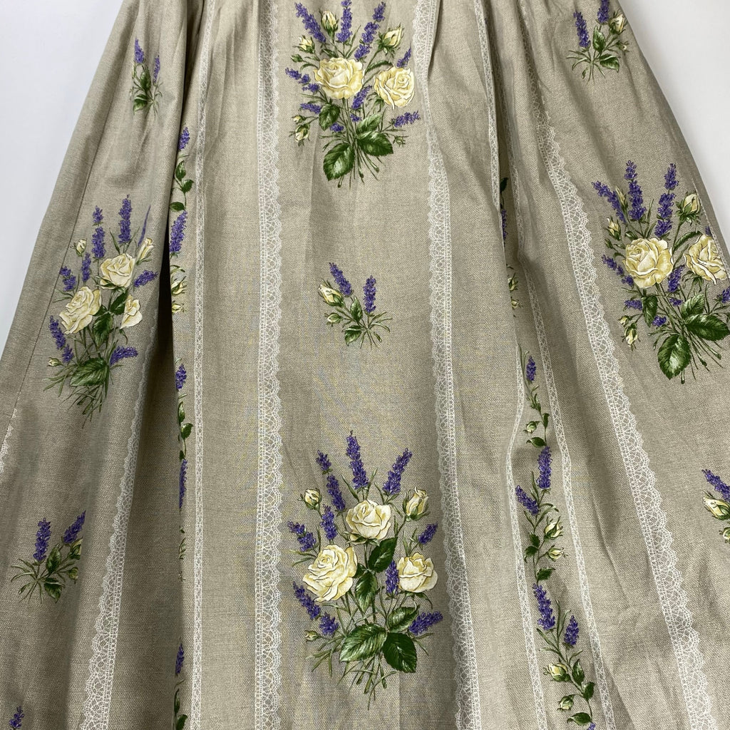 古着 ヴィンテージ アンティーク / ヴィンテージブーケプリント ワンピース SIZE:M程度