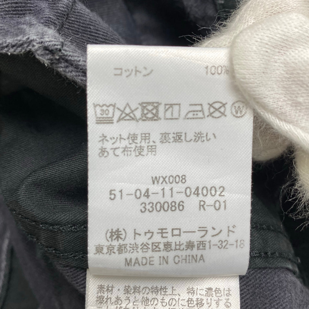 Edition エディション / MERCERIZE COTTON ミリタリーチノ ギャバジン ブラック 参考定価：16,000+tax