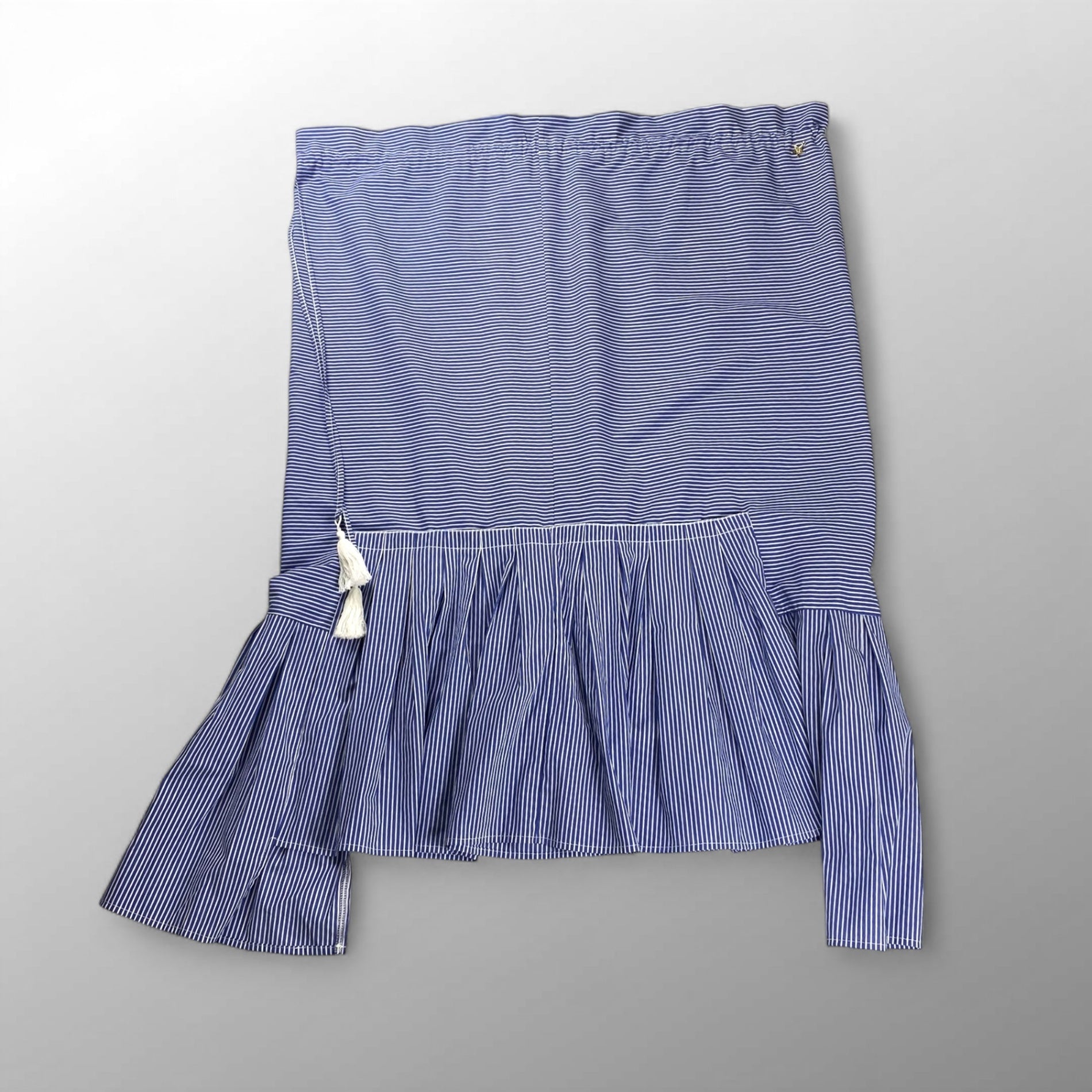 Souvenir スーベニア / 切替ミックスシャツスカート MADE IN ITALY 参考定価：22,000程度 SIZE:FREE