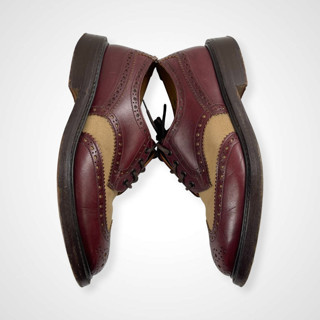 Tricker's トリッカーズ / BOURTON COUNTRY BOOTS 2トーンウイングチップ キャンバス×レザー SIZE：9(27.5cm程度)