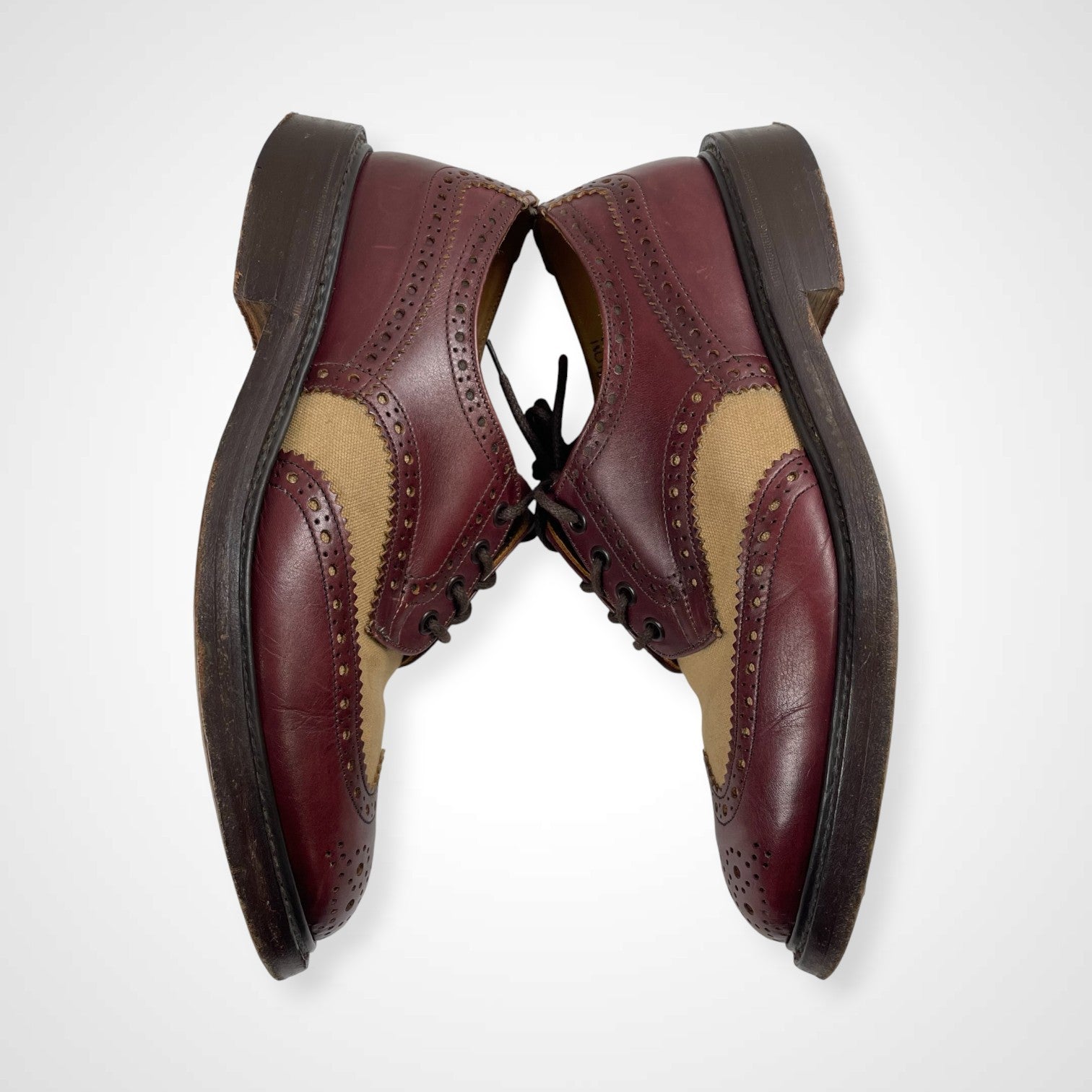 Tricker's トリッカーズ / BOURTON COUNTRY BOOTS 2トーンウイングチップ キャンバス×レザー SIZE：9(27.5cm程度)