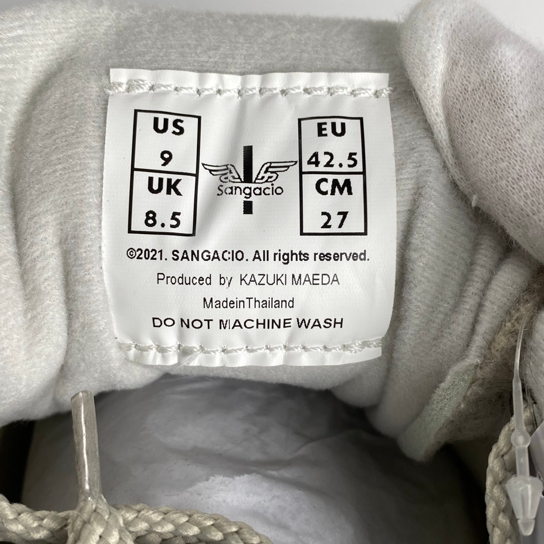 【未使用】 SANGACIO サンガッチョ / Tweed Greige ツイード スニーカー グレージュ 参考定価：22,500+tax SIZE:27cm