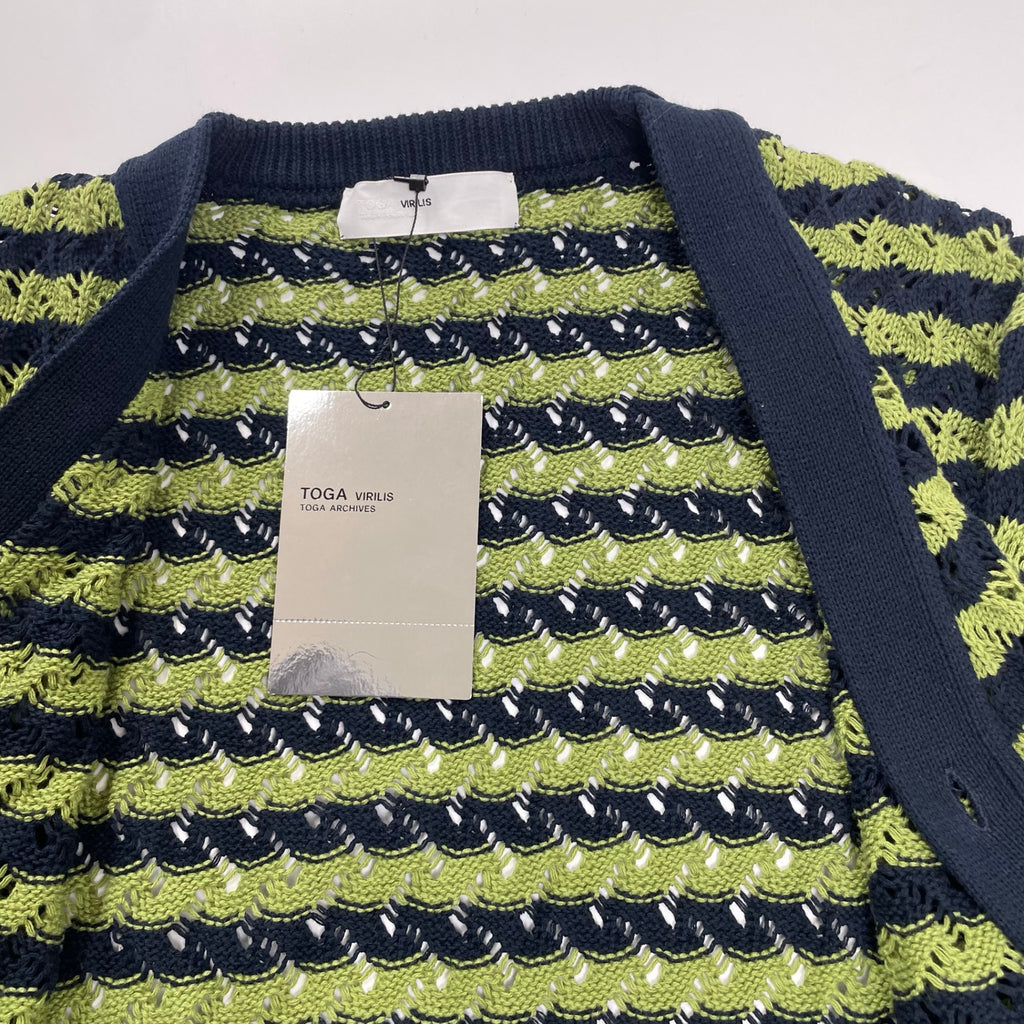 TOGA VIRILIS トーガ ビリリース / JACQUARD KNIT CARDIGAN 25年 未使用品 参考定価：46,000+tax SIZE:48