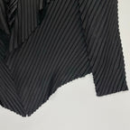 ISSEY MIYAKE イッセイミヤケ / ダイアゴナルプリーツジャケット ブラック IM23FO192 SIZE:2