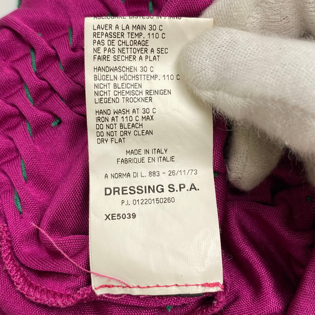 CLASS roberto cavalli ロベルト カヴァリ / シルク100％ ノースリーブ ビジューカットソー フリル 参考定価：35,000程度 SIZE:42(M程度)