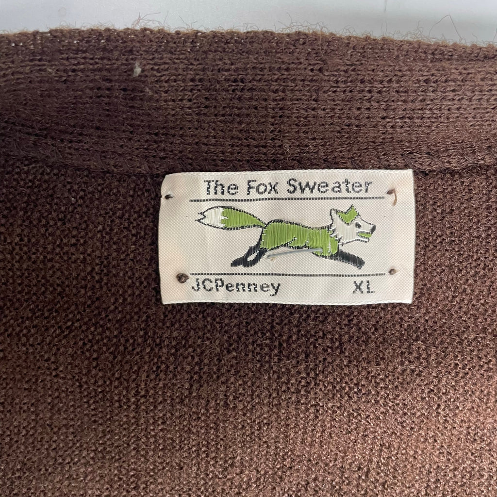 JC PENNEY ジェーシーペニー / 7-80s ヴィンテージアクリルカーディガン ユニオンチケット付 SIZE:XL