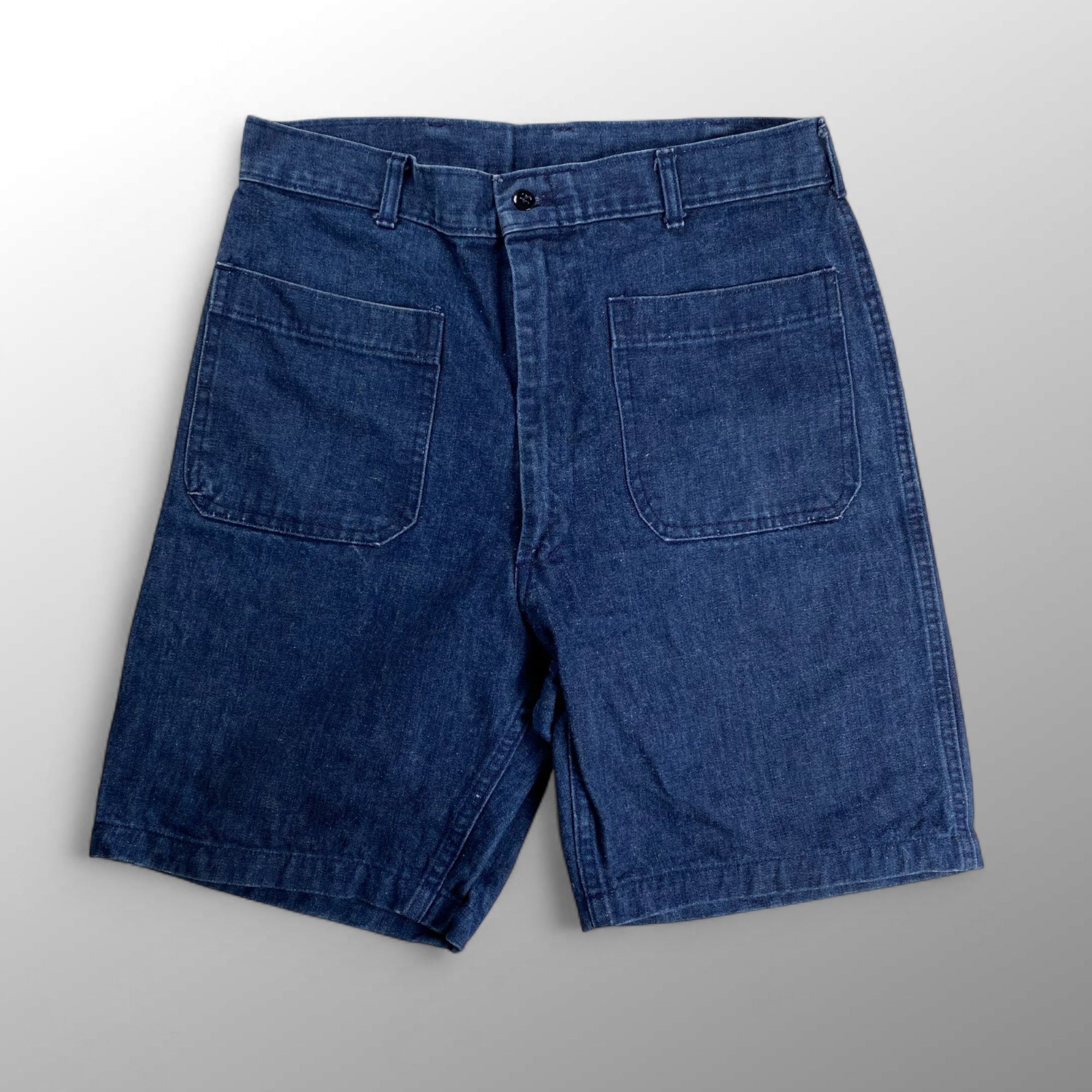 85年 US NAVY / セーラーデニム ハーフパンツ ショーツ COASTAL INDUSTRIES SIZE:32