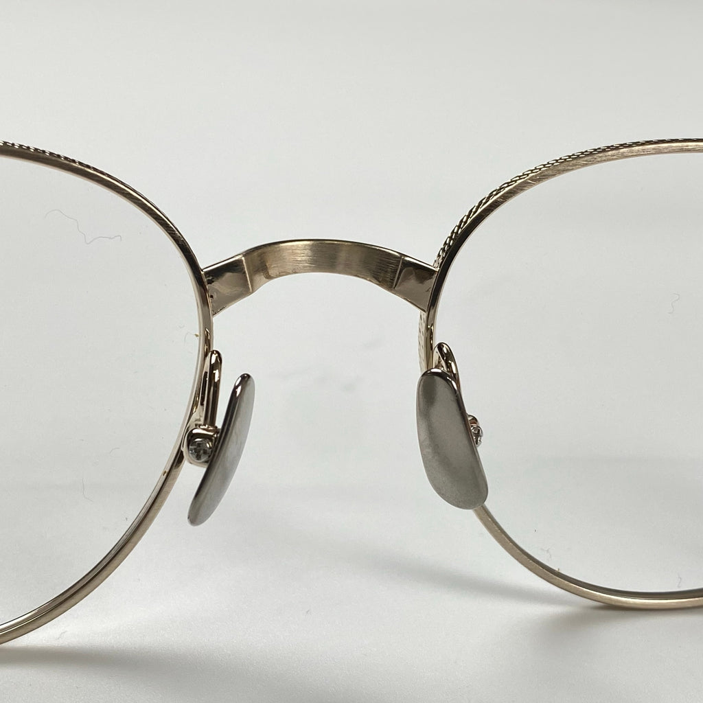 【極美品】 金子眼鏡 最上位Premiumライン / KMP-20 シルバーコンビ 眼鏡 METALシリーズ 度なしレンズ 参考定価：76,000+tax