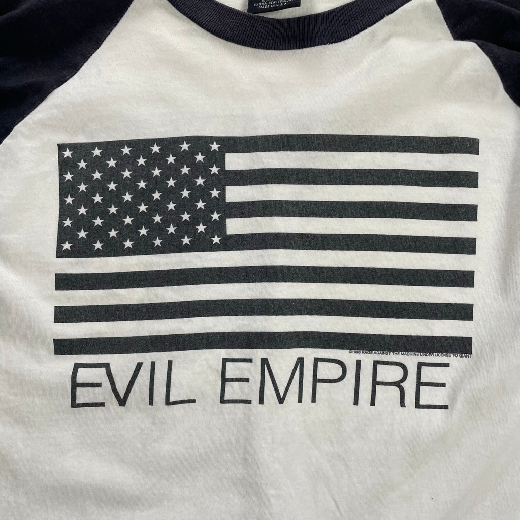 RAGE AGAINST THE MACHINE / 96年コピーライト オリジナル 「EVIL EMPIRE」 ラグランTEE 1オーナー品 SIZE:L