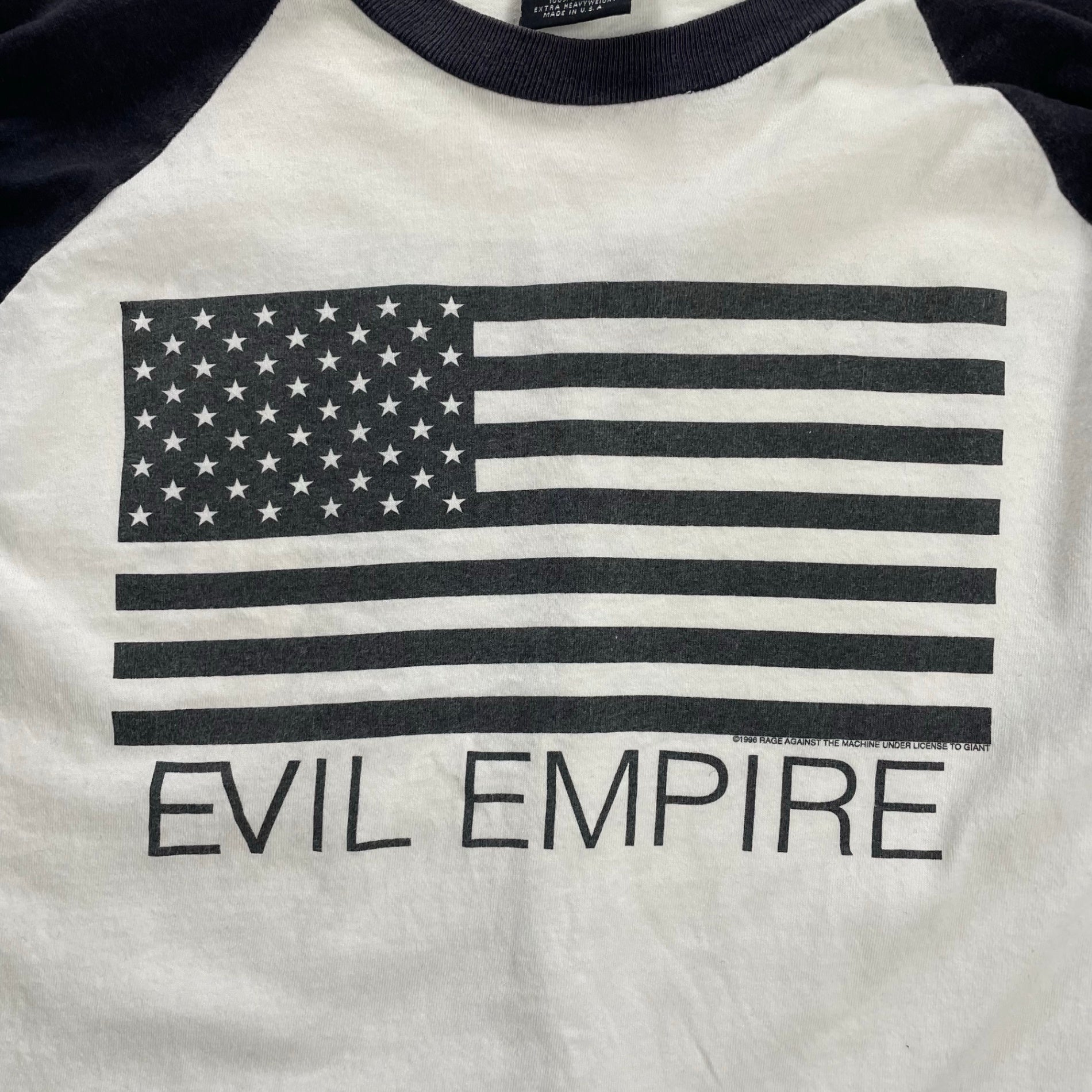 RAGE AGAINST THE MACHINE / 96年コピーライト オリジナル 「EVIL EMPIRE」 ラグランTEE 1オーナー品 SIZE:L