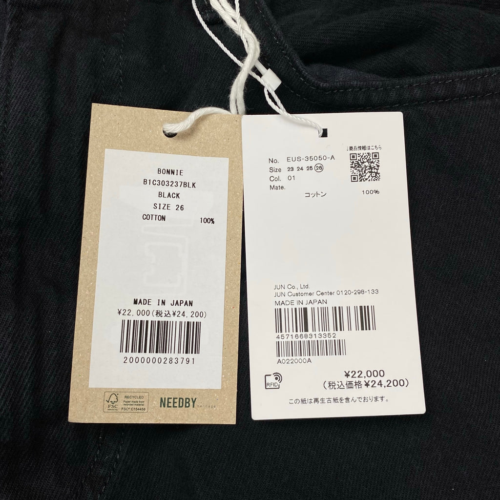 NEEDBY HERITAGE for ADAM et ROPE / 別注 BONNIE カスタムフレア ブラック 未使用 参考定価：22,000+tax SIZE：26