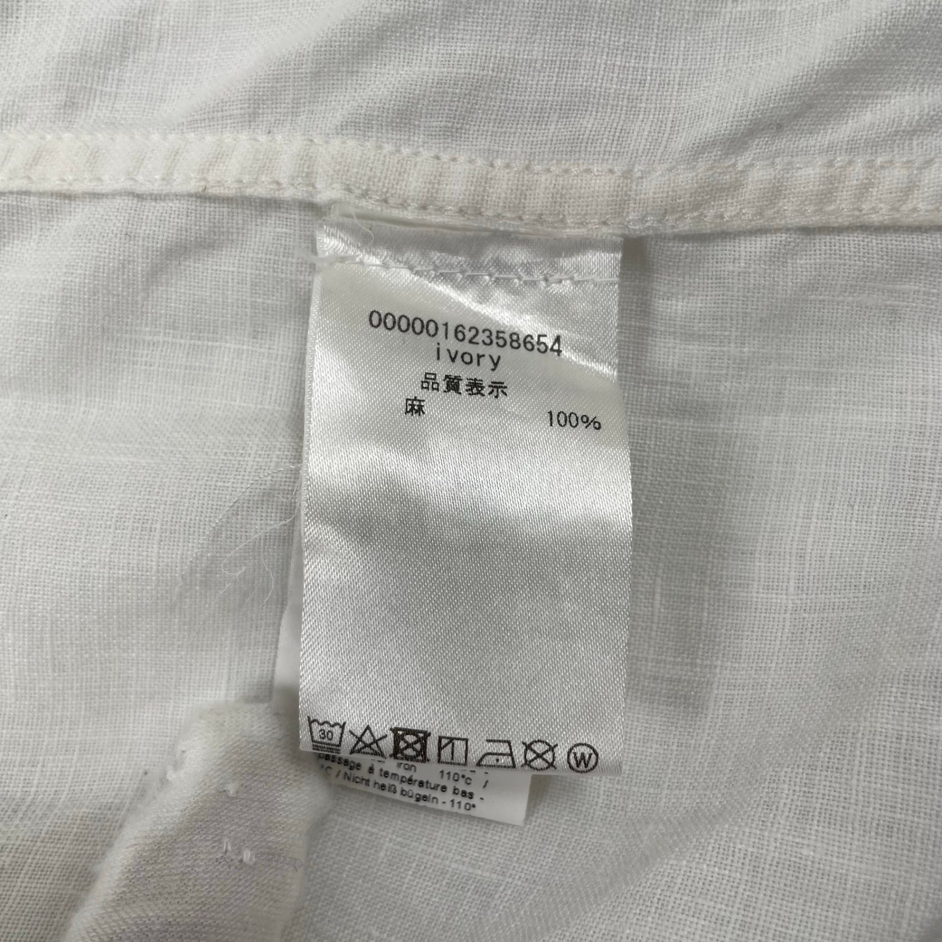AGLINI / リネンシバンドカラーシャツ 参考定価：30,000程度 SIZE:40