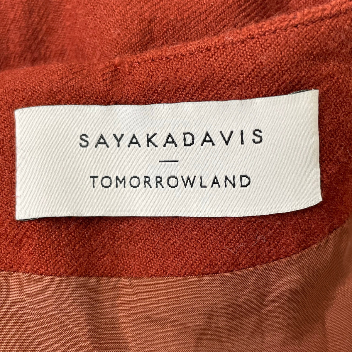 SAYAKA DAVIS × TOMORROW LAND / コラボウールツイルワンピース 参考定価：70,000程度 SIZE:2