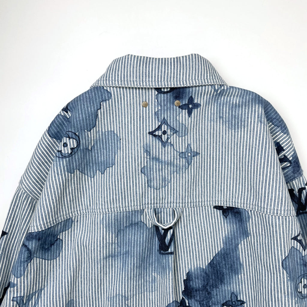 LOUIS VUITTON / 21SS ストライプモノグラムワーク デニムジャケット ヴァージルアブロー SIZE:XL
