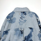 LOUIS VUITTON / 21SS ストライプモノグラムワーク デニムジャケット ヴァージルアブロー SIZE:XL