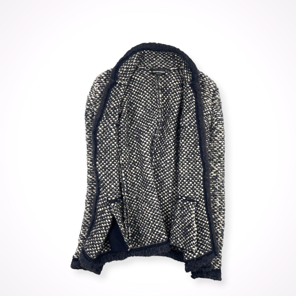 EMPORIO ARMANI / パイピングツイードニットジャケット 参考定価：100,000程度 SIZE:42