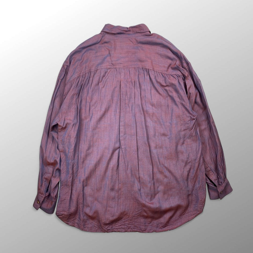 GOOUCH グーチ / シルクリネン デザイン シャツ SIZE：XL