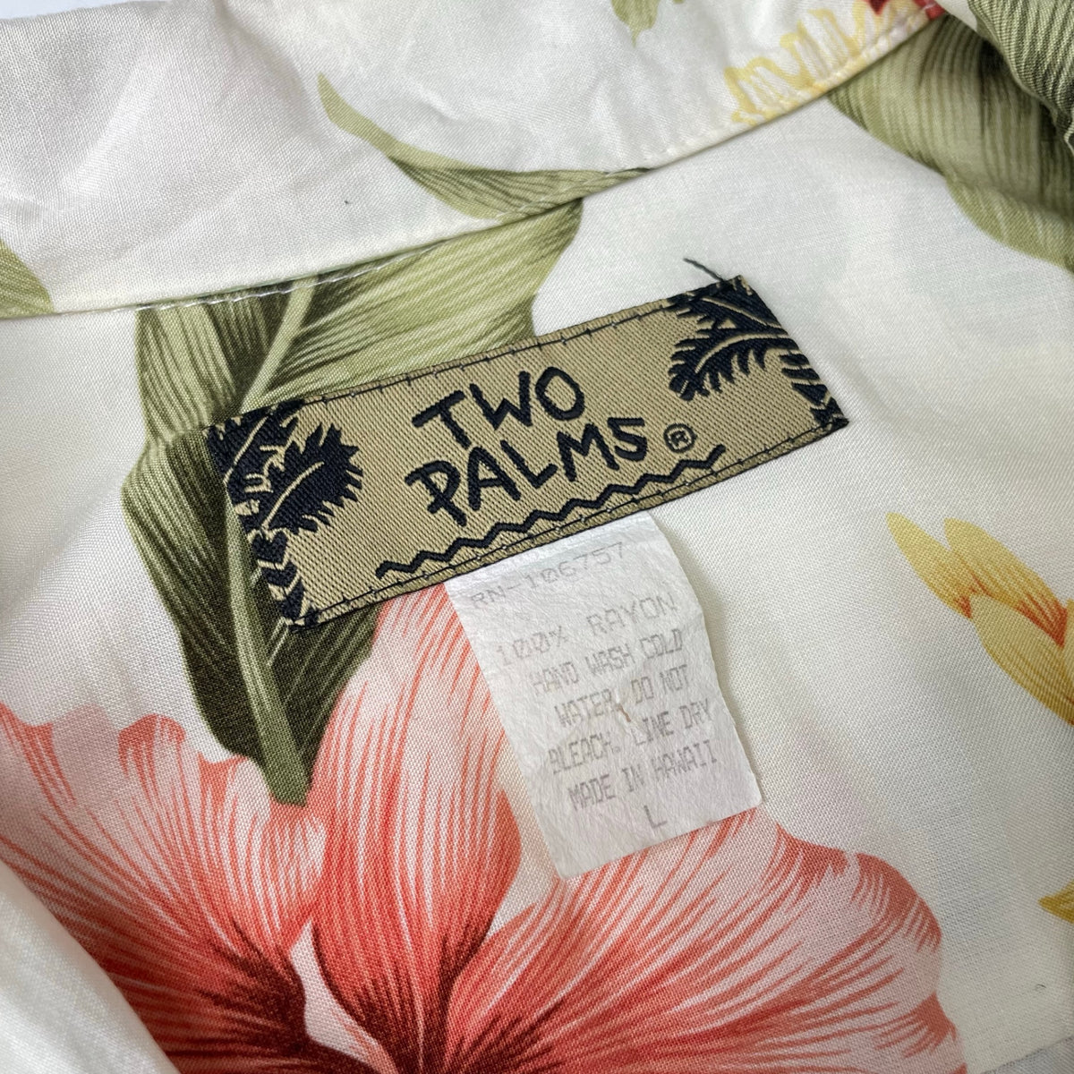 TWO PALMS / USA製レーヨンアロハシャツ SIZE:L