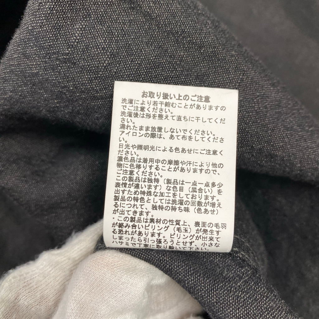 barbell object バーベルオブジェクト / bo-05s01 3b sh 羽織り シャツ 墨黒 25AW 参考定価：30,000+tax SIZE:2