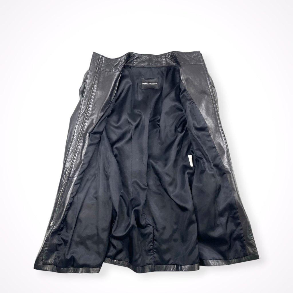 EMPORIO ARMANI / ヴィンテージラムレザーコート 参考定価：250,000程度 SIZE:44