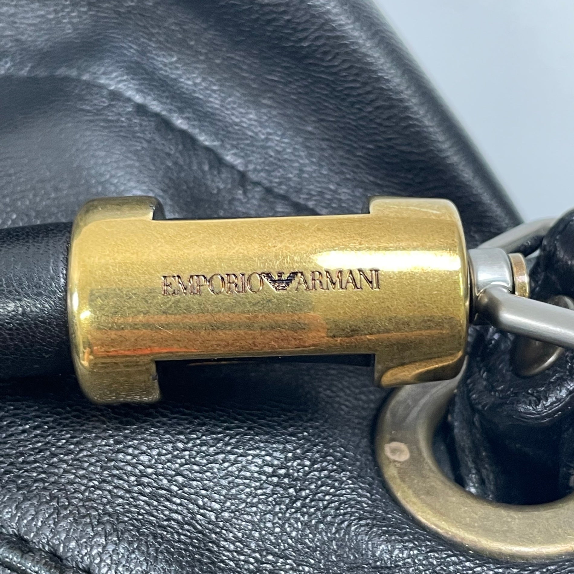 EMPORIO ARMANI / レザーボールハンドバッグ 参考定価：120,000程度