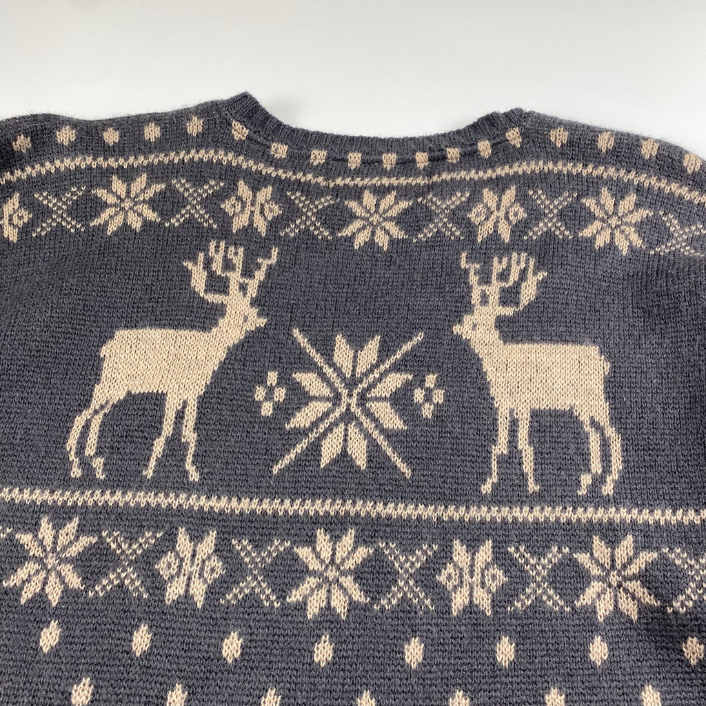 VINTAGE 赤三ツ星 RRL ダブルアールエル / ノルディック セーター ニット トナカイ SIZE：L