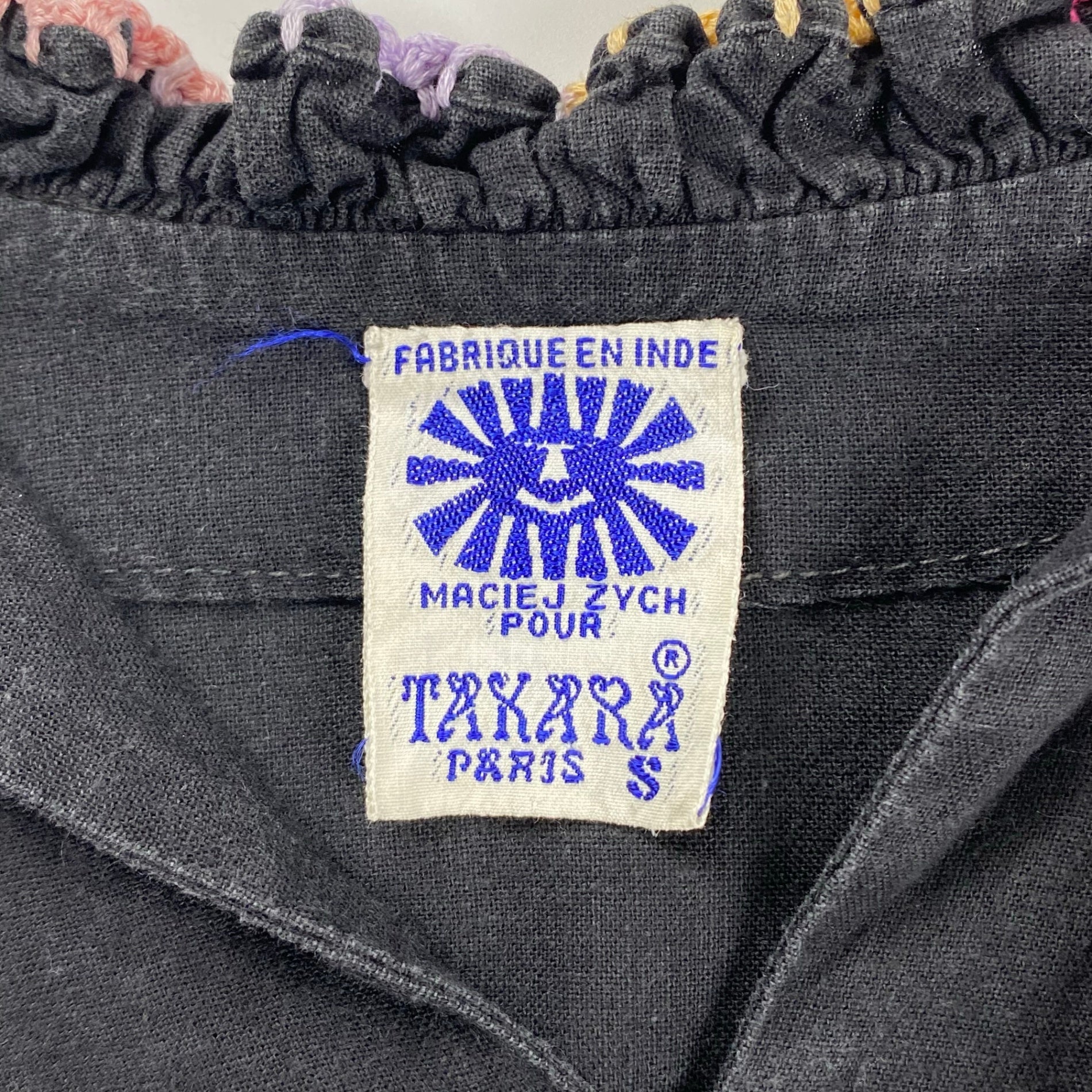 7-80s FRENCH VINTAGE フレンチヴィンテージ / ヴィンテージ フォークロアワンピース ボヘミアンスタイル SIZE:S