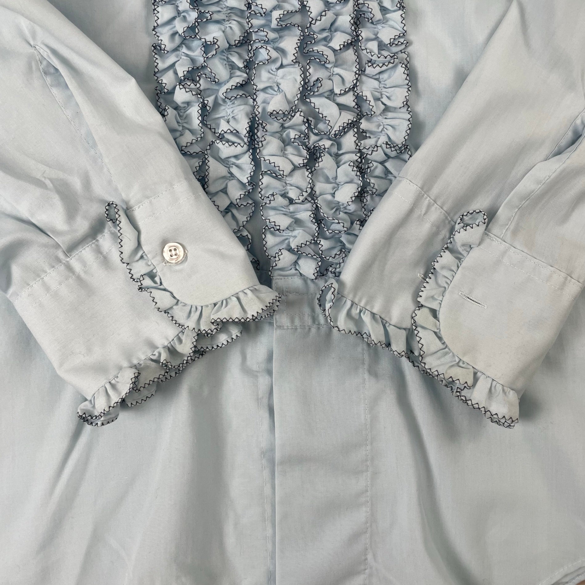 VINTAGE / 70s ヴィンテージフリルシャツ SIZE：L程度