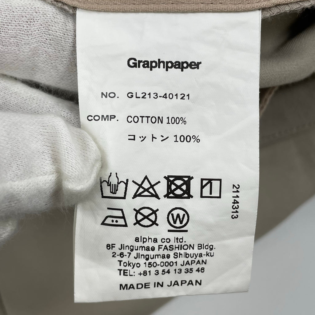 graphpaper / Double Plain Weave Tuck Pants 参考定価：24,000+tax SIZE:00