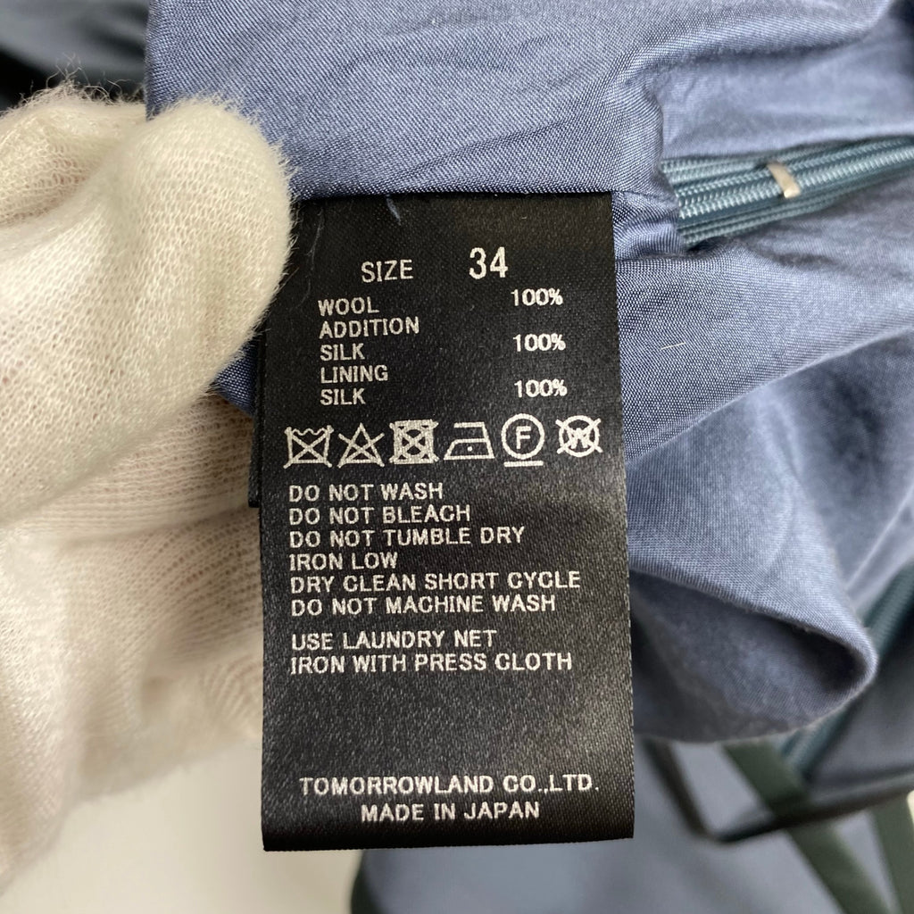 【美品】 TOMORROWLAND .B トュモローランド ビー / ハイツイストウール ロングワンピース 参考定価：90,000+tax SIZE:34（S程度）