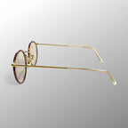 デッドストック 70s Hilton Classic / セル巻 パント型 デモレンズ入り 14K RG Chestnutカラー