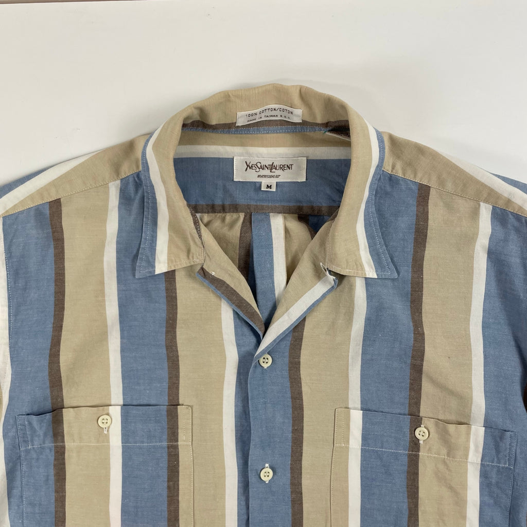 Yves Saint Laurent / 80s ヴィンテージストライプシャツ SIZE：M