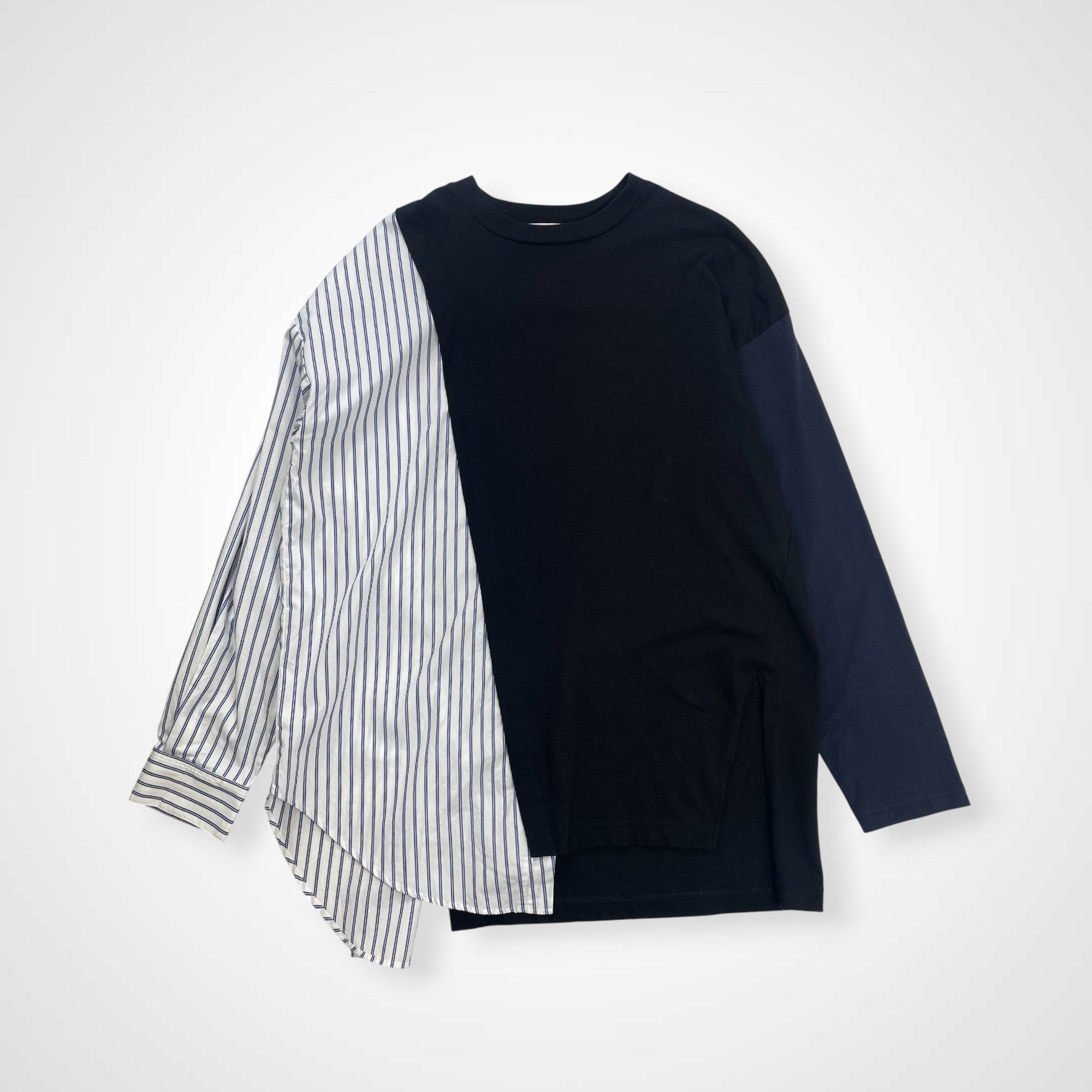 nagonstans ナゴンスタンス / アシンメトリーミックスプルオーバー 参考定価：24,000程度 SIZE：M