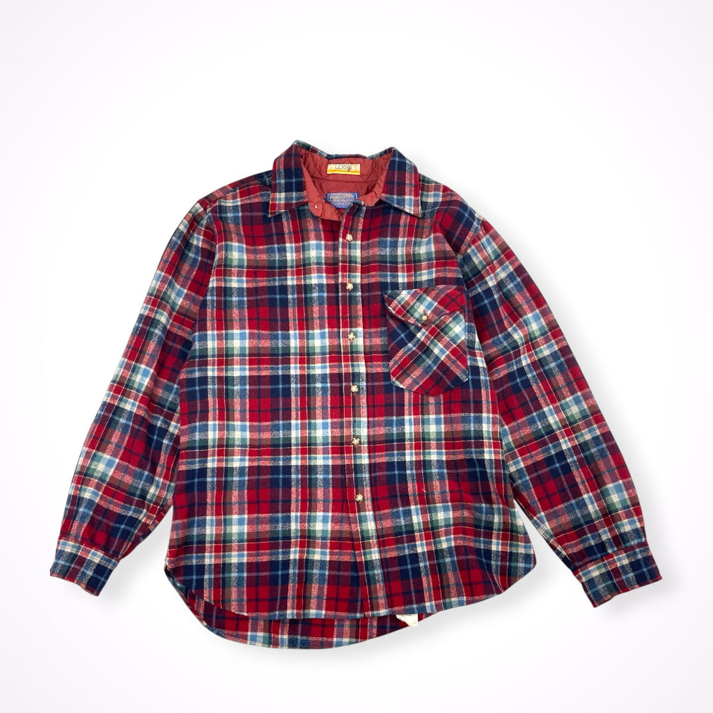 LOBO by Pendleton / 70sエルボーパッチネルシャツ USA製 SIZE:L
