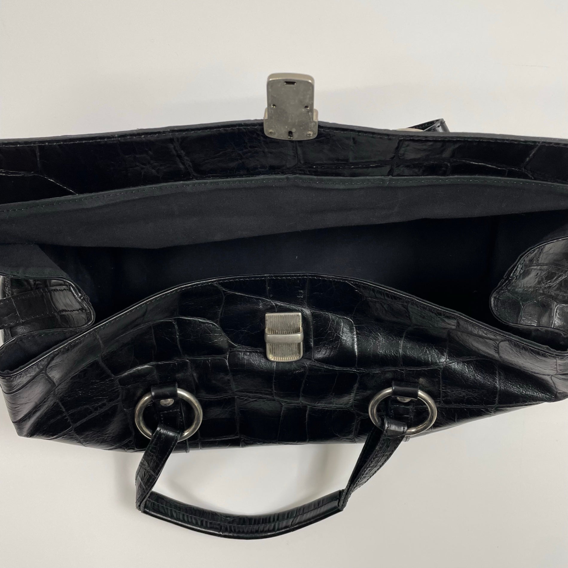 collection PRIVEE? コレクションプリヴェ / レザーボストンバッグ ブラック H.P FRANCE取扱い 参考定価：150,000程度