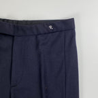 【04AW wave期】 RAF SIMONS ラフシモンズ / エンブロイダリー ミニマル スラックス ネイビー SIZE:46