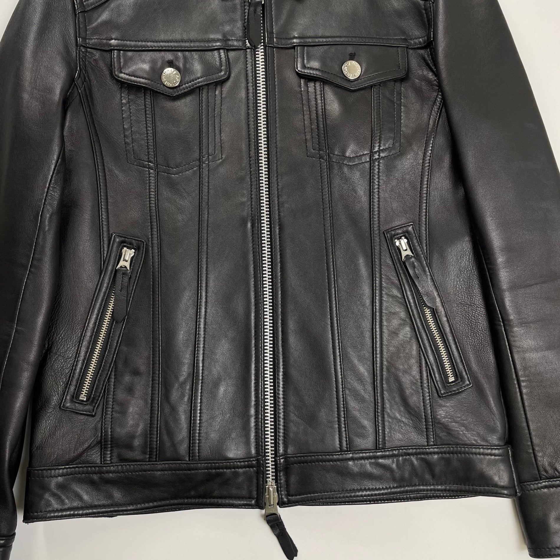 NEUTRAL INFINITY ニュートラルインフィニティ JACKROSE ジャックローズ / レザートラッカージャケット ブラック 参考定価：40,000程度 SIZE:M